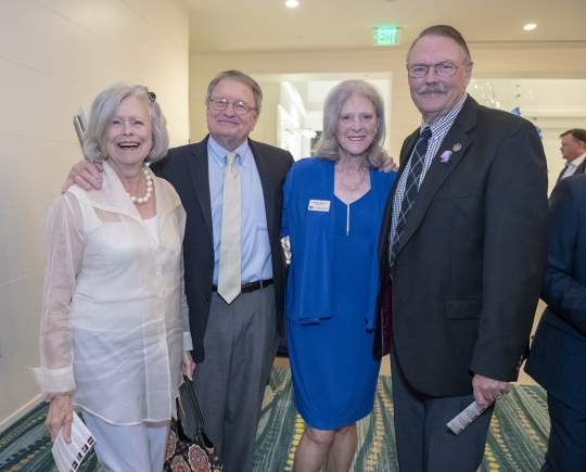 Sally and Mike Stetson with Widget and Jim Webert